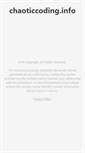 Mobile Screenshot of chaoticcoding.info