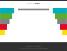 Tablet Screenshot of chaoticcoding.info